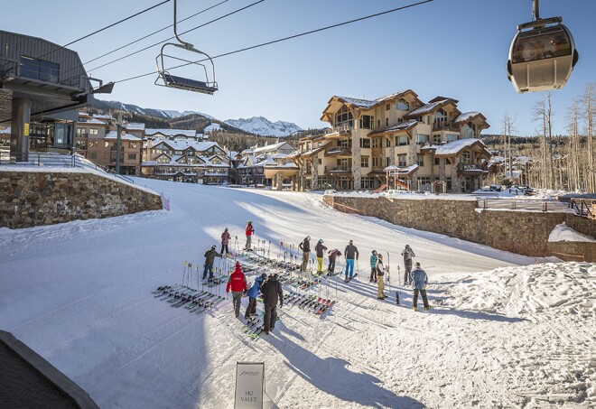 Ski Valet area, Madeline Hotel, Mountain Village, Telluride, CO.