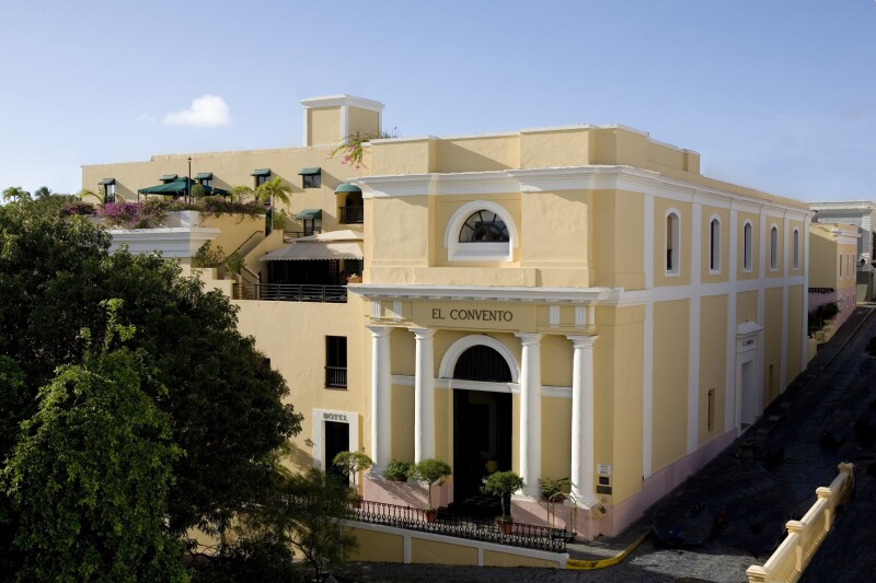Hotel El Convento commands views of San Juan Bay.