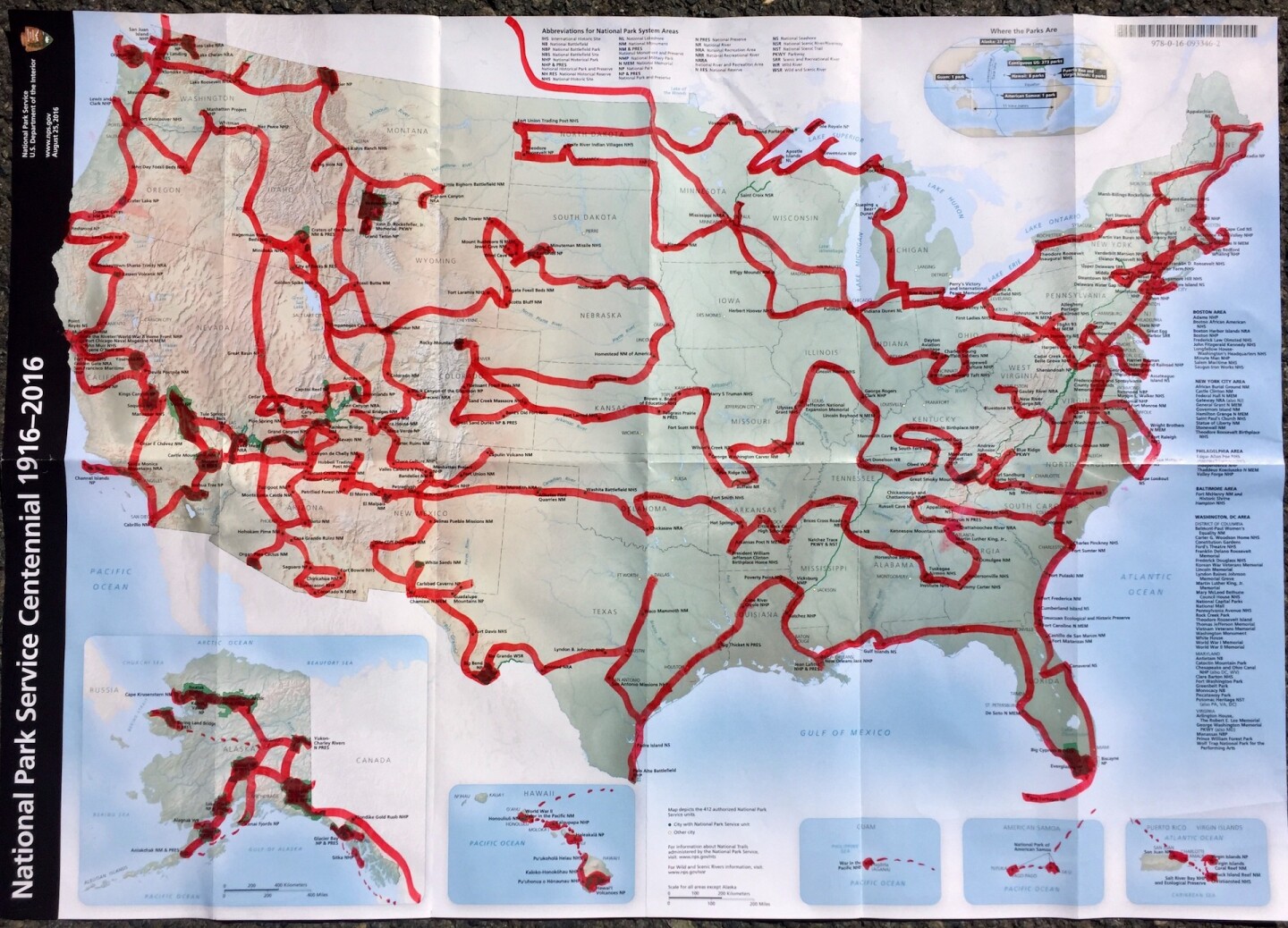 Hitting all 417 U.S. National Park Service sites means 1,116 days on the road.