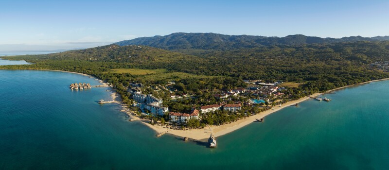 Aerial view of Jamaica’s Sandals South Coast