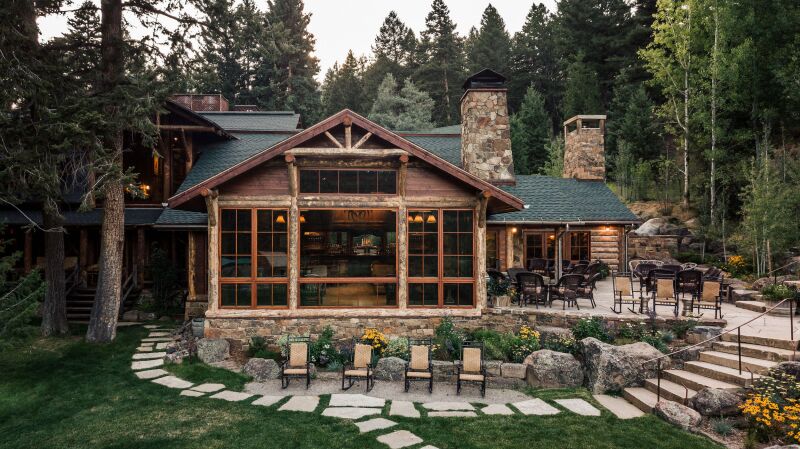Exterior of the Saloon at Mountain Sky Guest Ranch in Montana