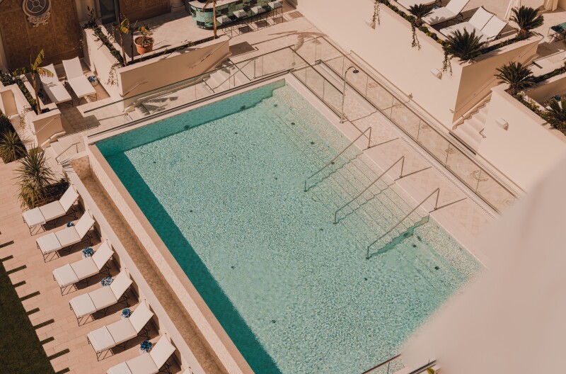 The infinity edged pool is one of the largest in the French Riviera.