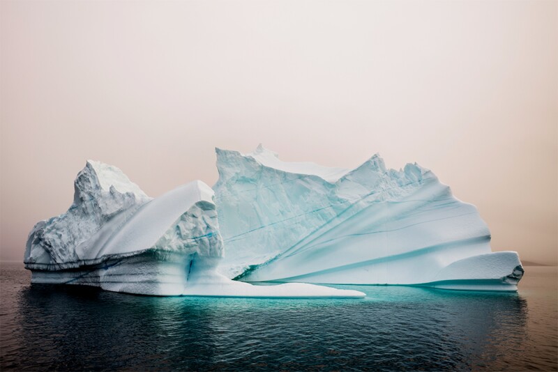 Only 10 to 15 percent of an iceberg is visible above the surface of the water—icebergs can stretch more than half a mile beneath the sea.
