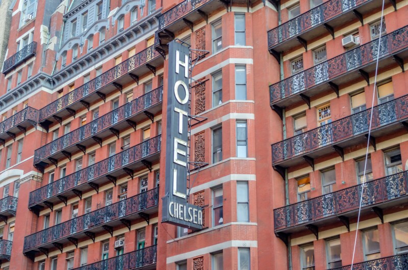 The Hotel Chelsea garnered a reputation as a bohemian hangout during the 1950s and '60s.