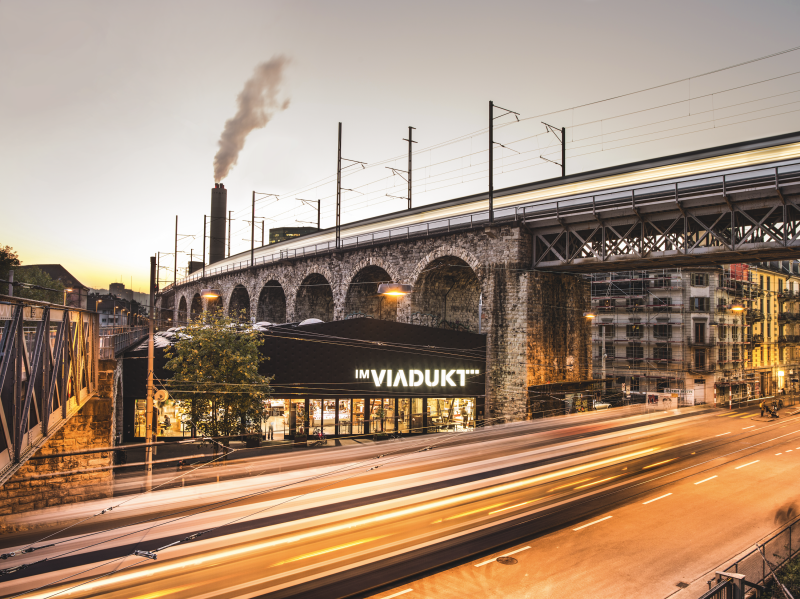 Zürich West’s old railway viaduct.