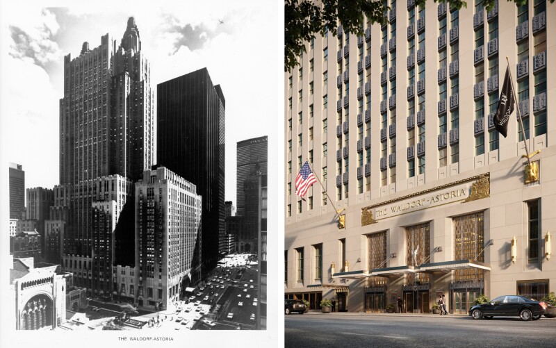 The Waldorf Astoria New York's art deco exterior