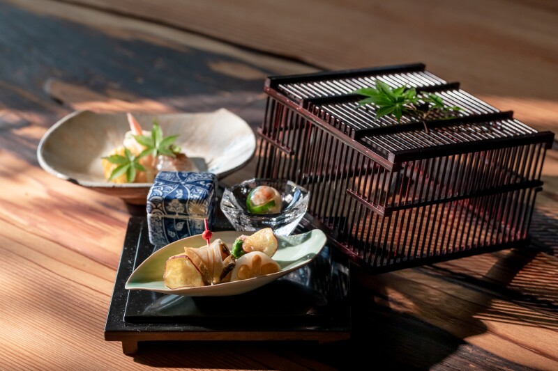 Dining at Gora Kadan Fuji reflects ingredients of the changing seasons.