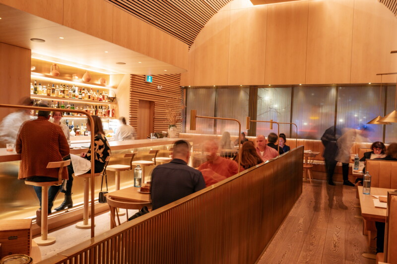 The interior of Prime Seafood Palace restaurant in Toronto