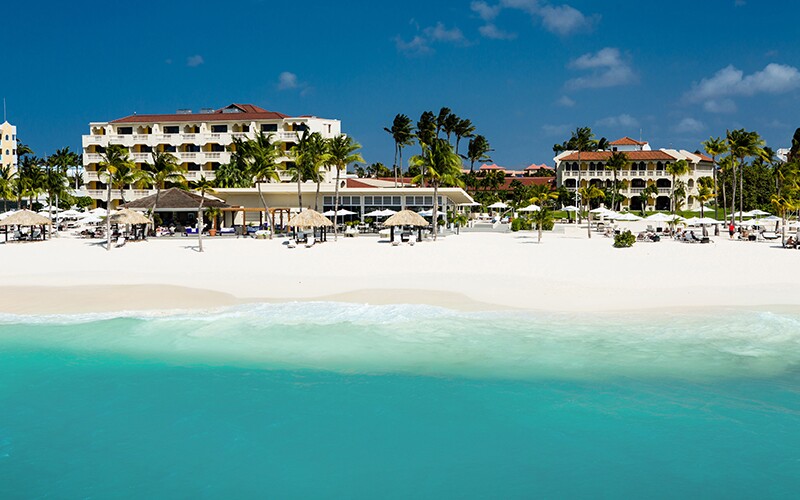 The eco-pioneering Bucuti & Tara Beach Resort was the first carbon-neutral resort hotel in North America.