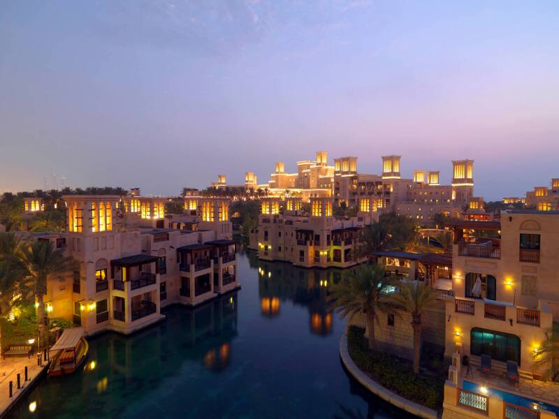 Jumeirah Dar Al Masyaf in Dubai sits next to a stretch of beach in Dubai.