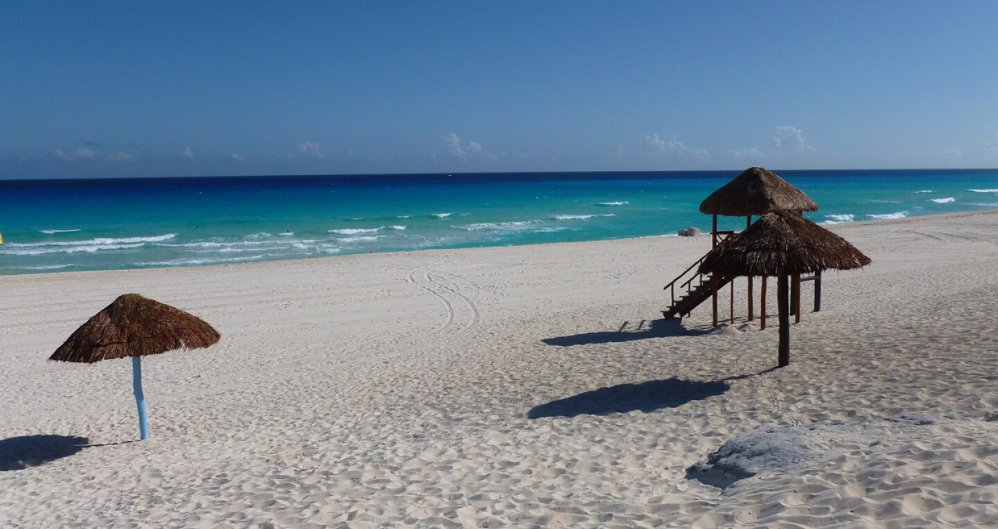Playa Delfines is one of the most scenic beaches in Cancún.